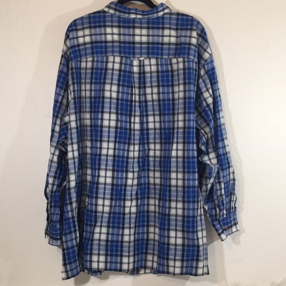 Harbor Bay HB Mens Button Shirt Plaid Long Sleeve Size 3XL - Picture 3 of 6